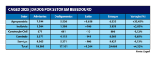 Emprego vira o jogo em 2025 e Bebedouro fecha ano com saldo positivo de 1.204 vagas