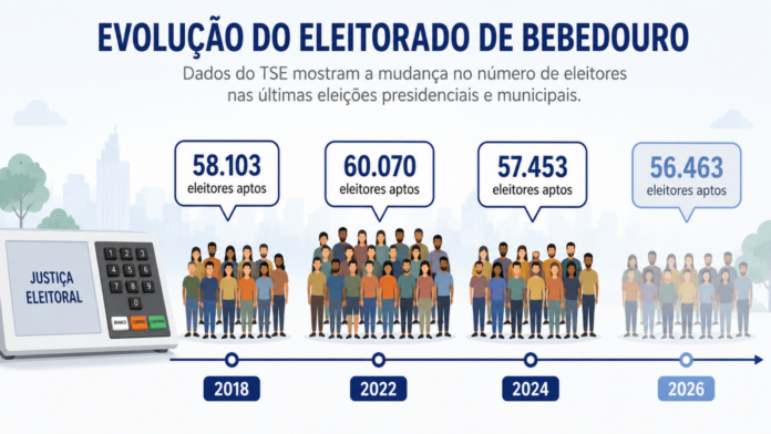 Bebedouro perde 3,6 mil eleitores desde a última eleição presidencial2
