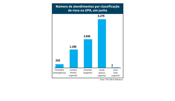 Grafico atendimentos UPA em junho - site