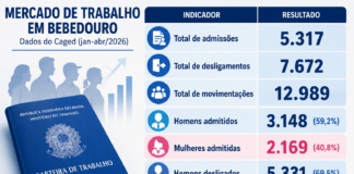 Homens de 30 a 39 anos e trabalhadores com ensino médio concentram movimentação do emprego em Bebedouro