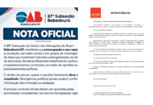 OAB e Aciab repudiam listas de boicote político em Bebedouro