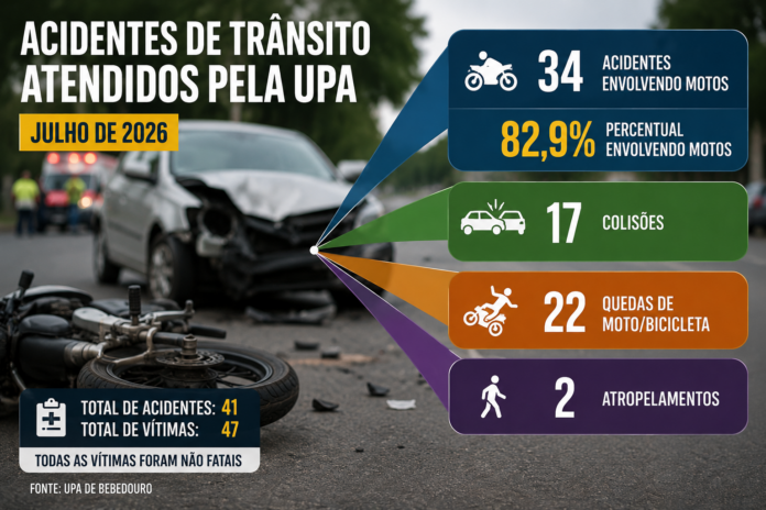 Unidade registrou 41 ocorrências e 47 vítimas no mês
