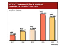 Exportações recuam em 2025, mas seguem acima de anos anteriores