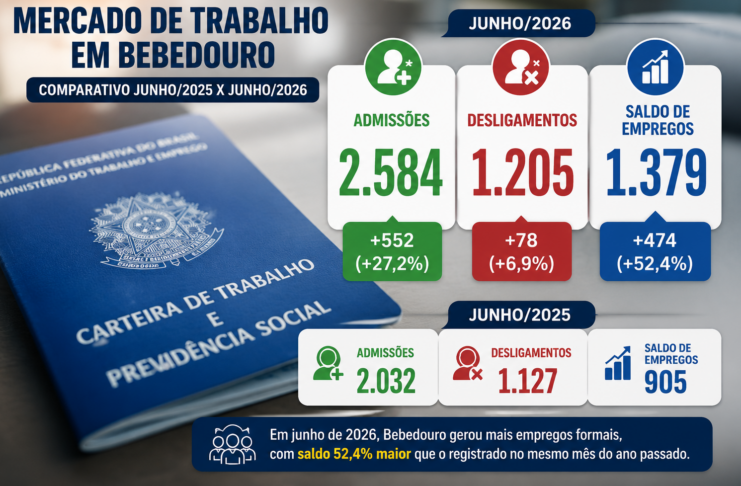 Agro gera 97,5% dos empregos gerados em Bebedouro em junho