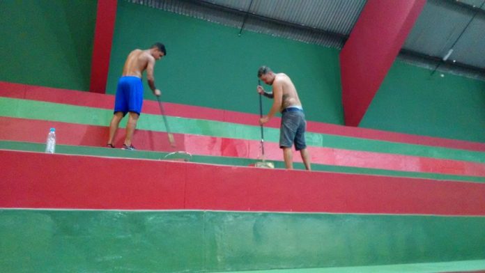 Ginásio de Esportes da Feccib recebe manutenção