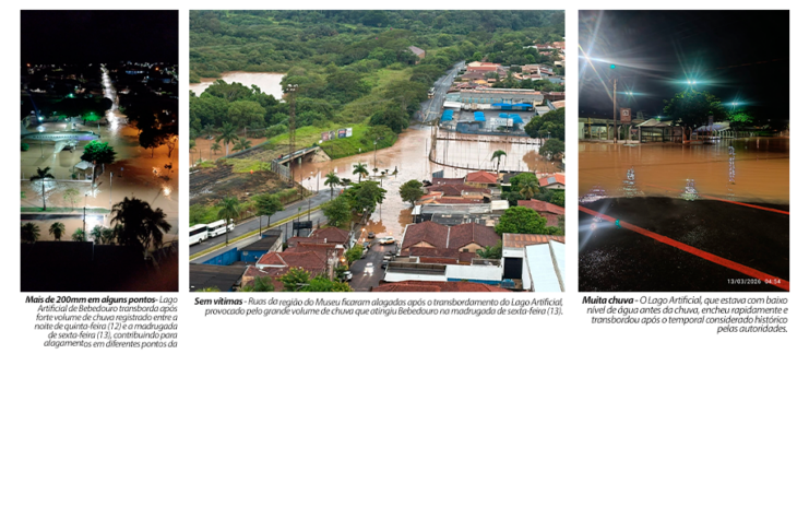 Chuva histórica atinge Bebedouro e Botafogo, provoca alagamentos e casas são afetadas