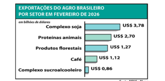 Agro brasileiro registra maior exportação da história para fevereiro
