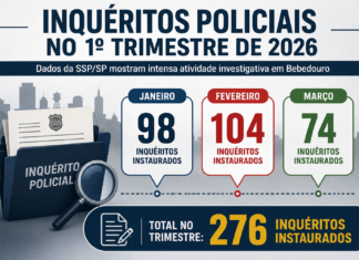 Mais de 270 inquéritos policiais são instaurados em Bebedouro no 1º trimestre