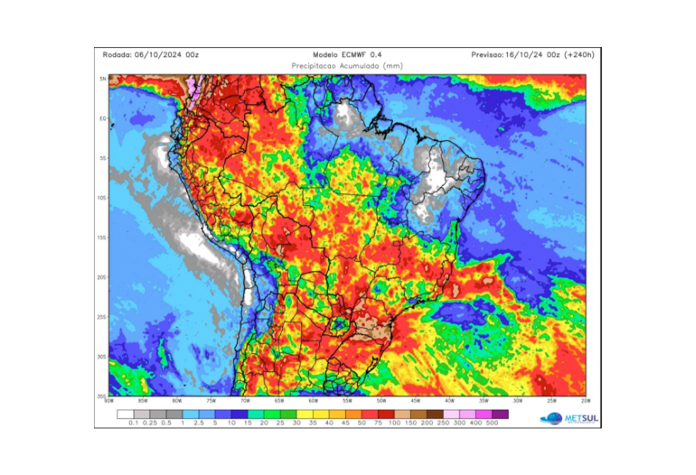 mapa preivsão de chuva site